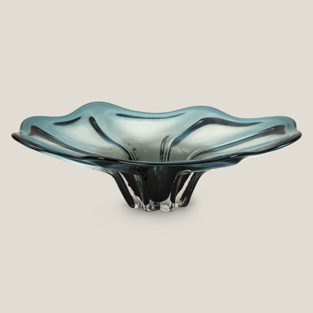 Lorea Blue Glass Decor Platter