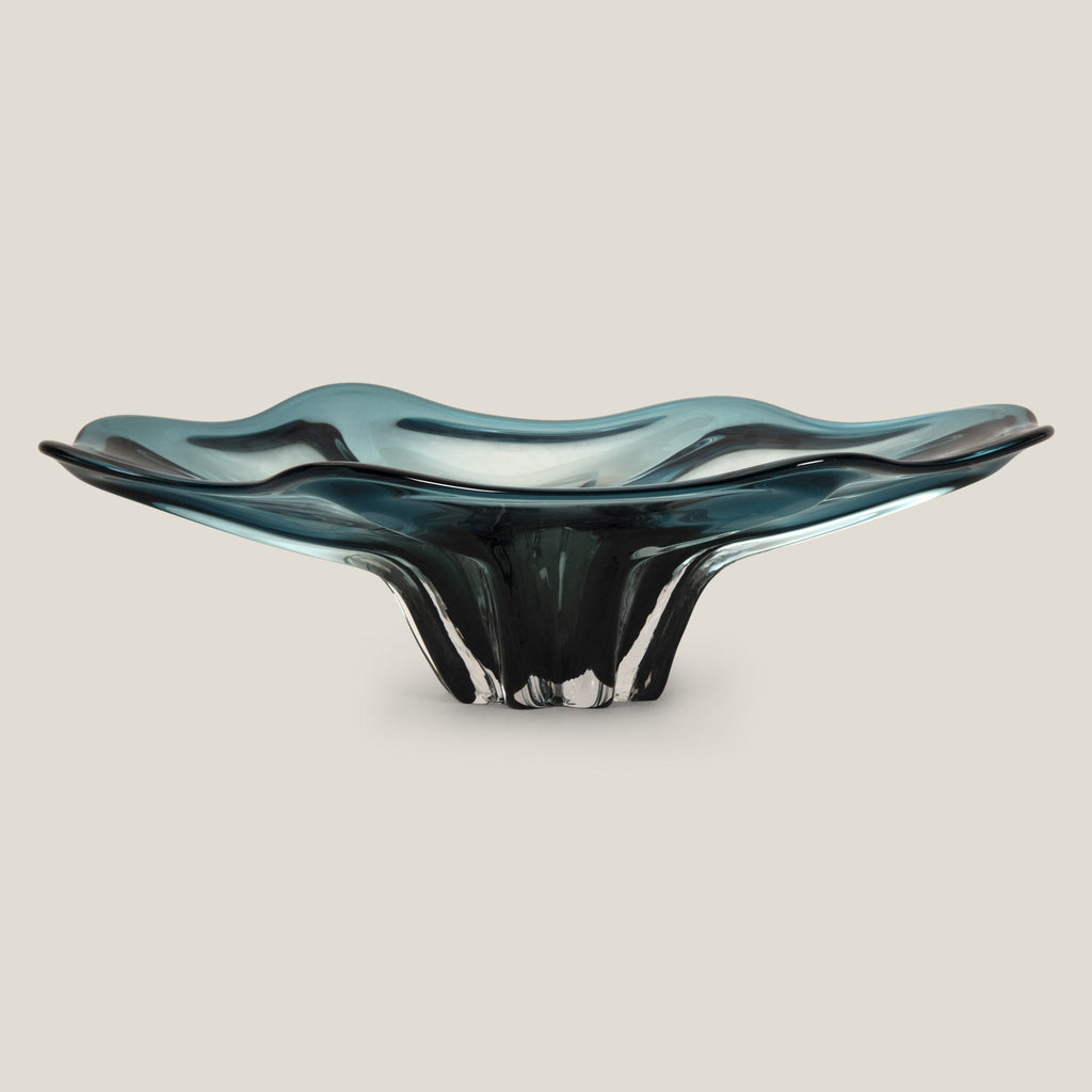 Lorea Blue Glass Decor Platter