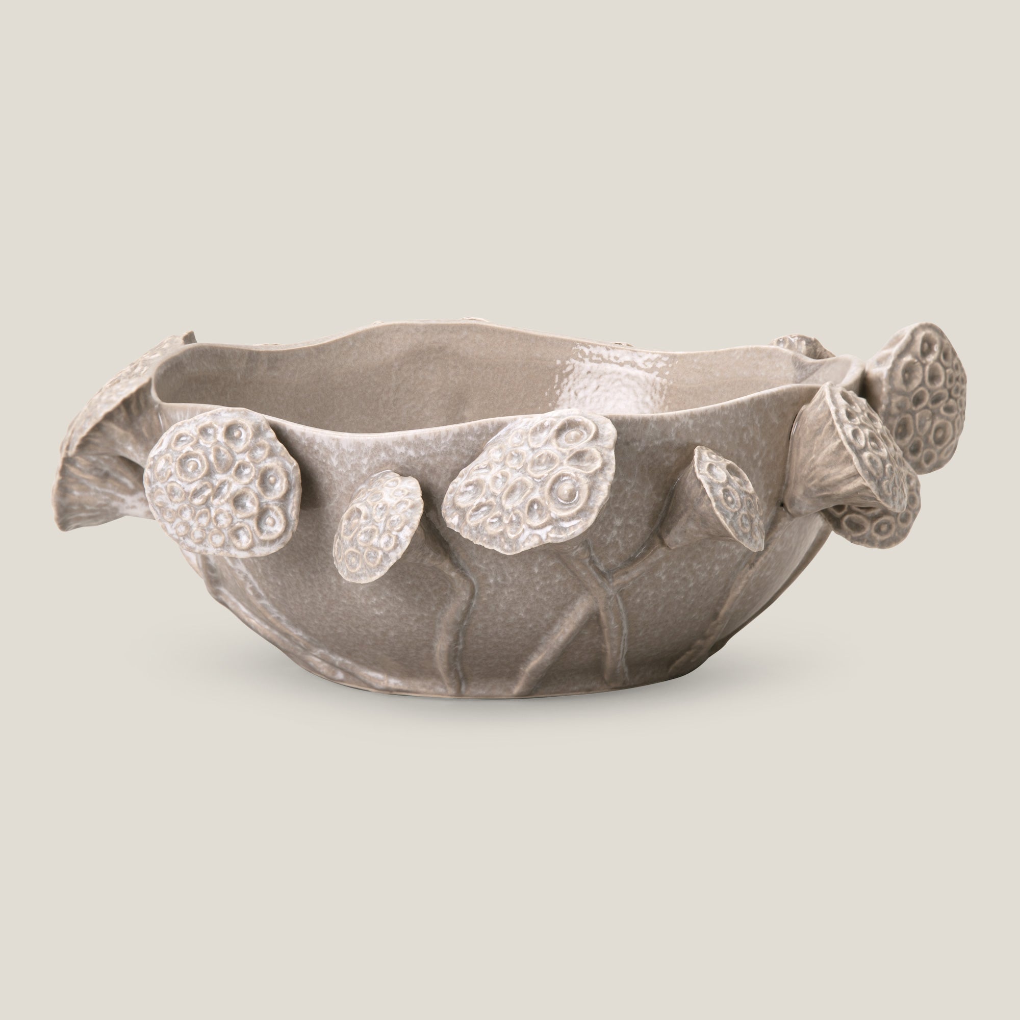 Lotus Pod Grey Decor Bowl