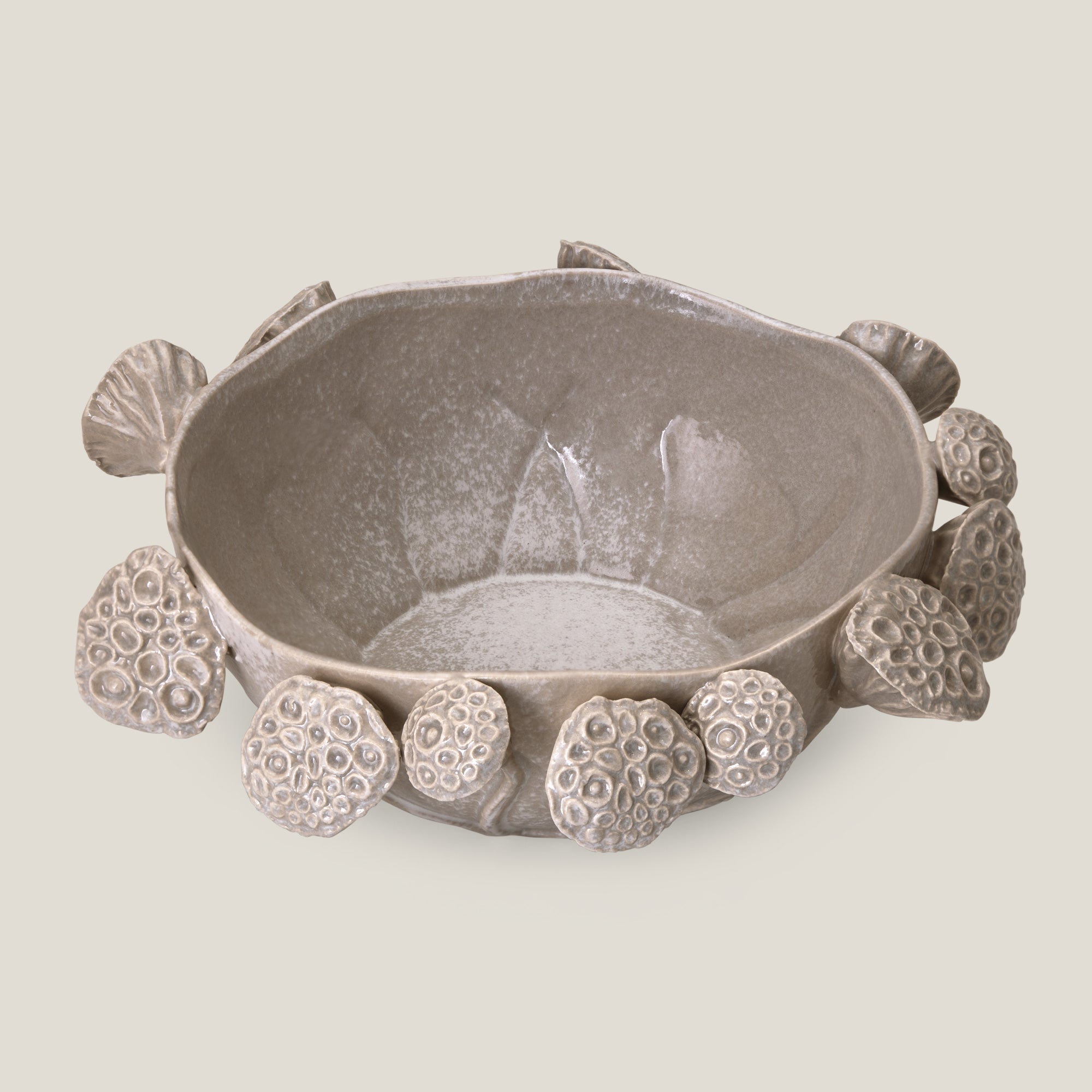 Lotus Pod Grey Decor Bowl