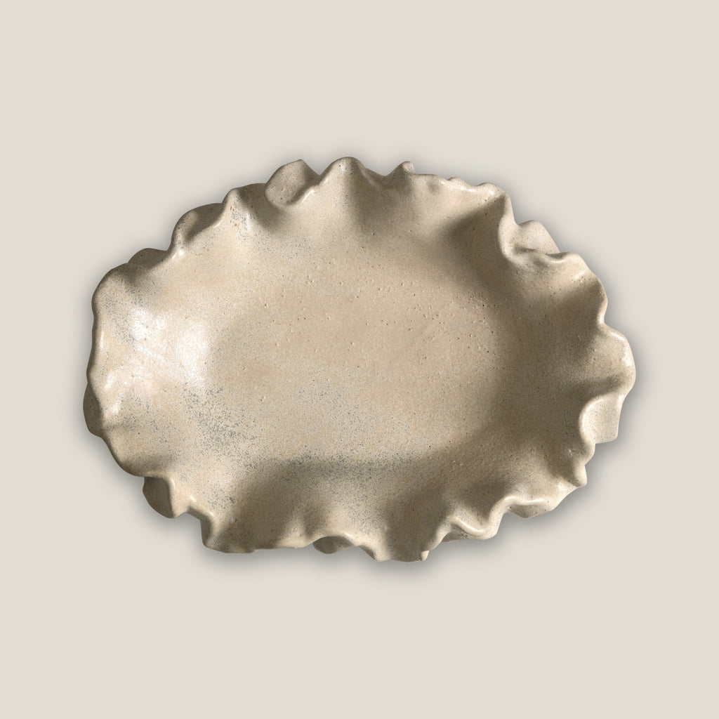 Ruche Grey Ceramic Decor Platter