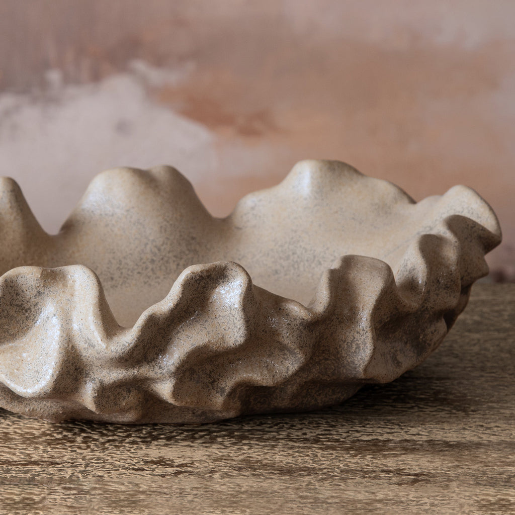 Ruche Grey Ceramic Decor Platter