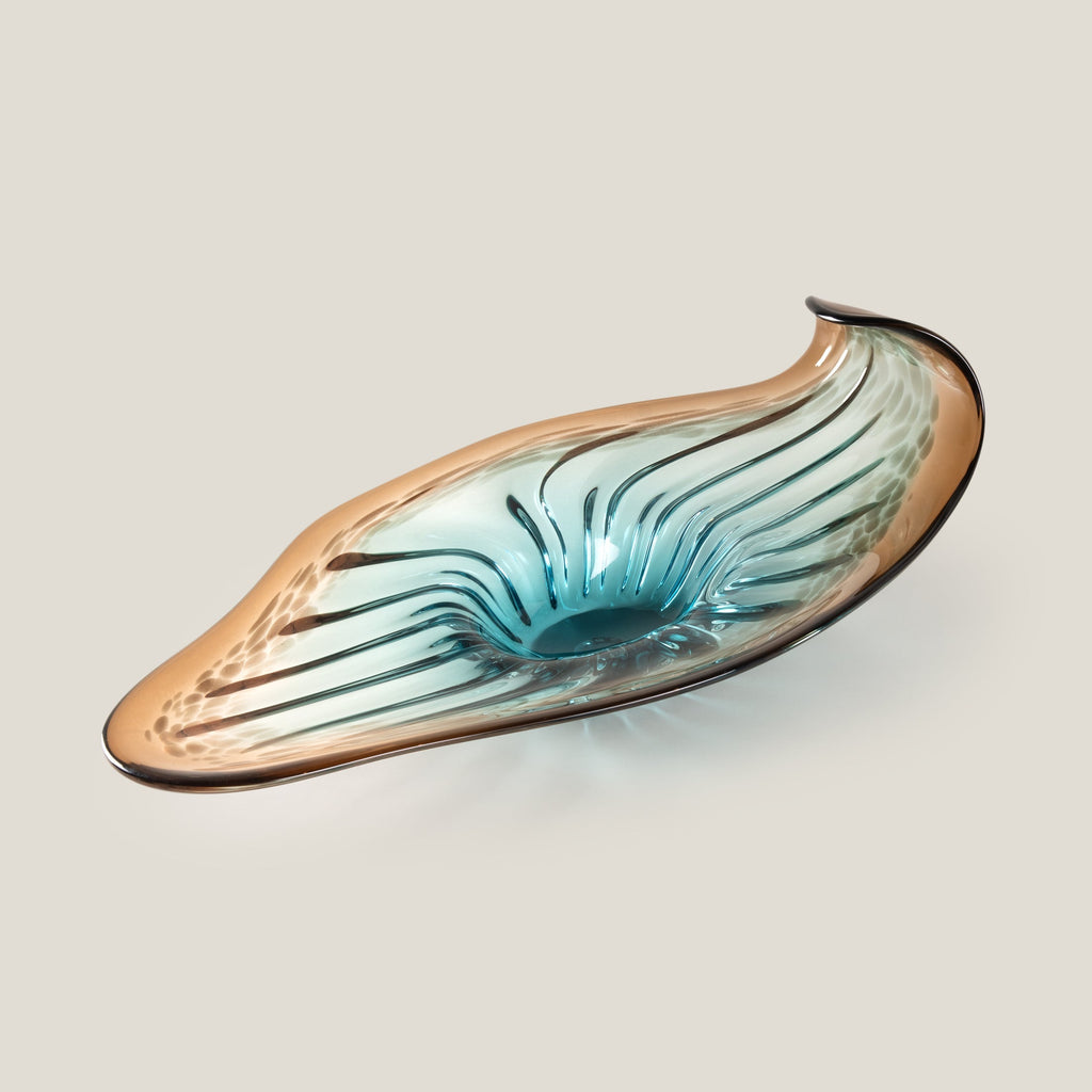 Wavelet Blue & Brown Decor Platter