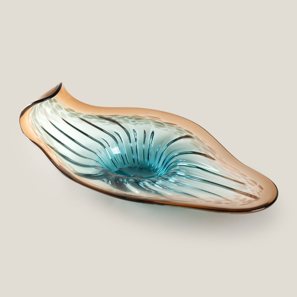Wavelet Blue & Brown Decor Platter