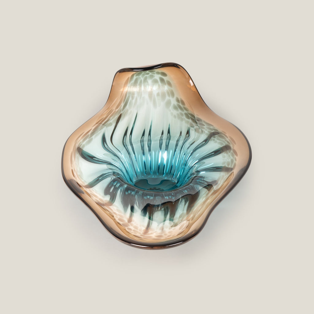 Wavelet Blue & Brown Decor Platter