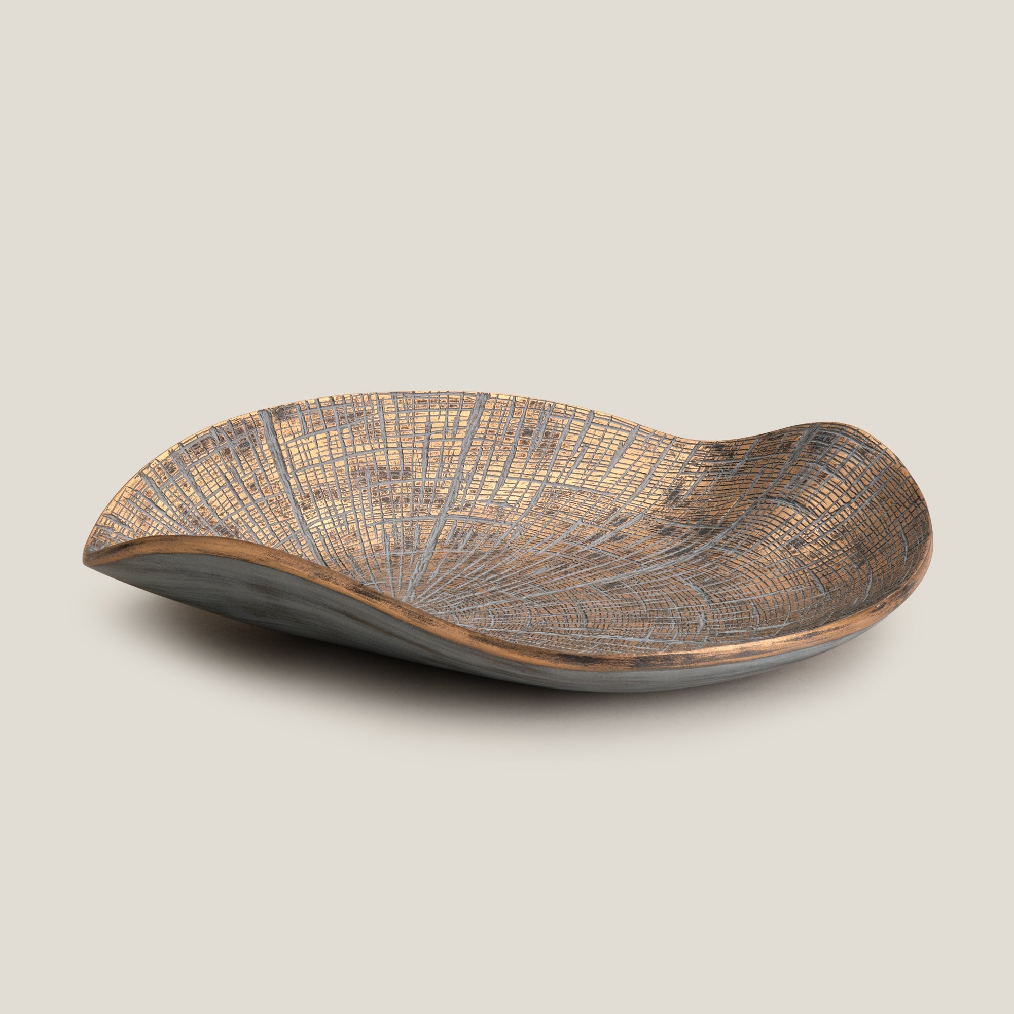 Woodline Grey & Gold Platter