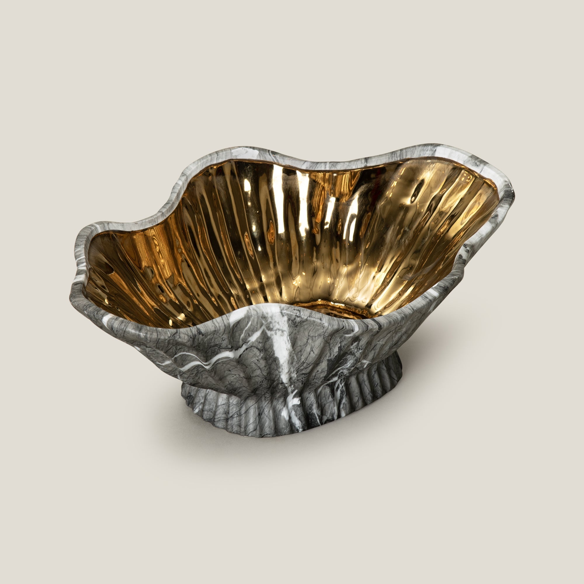 Marbella Grey & Gold Decor Bowl
